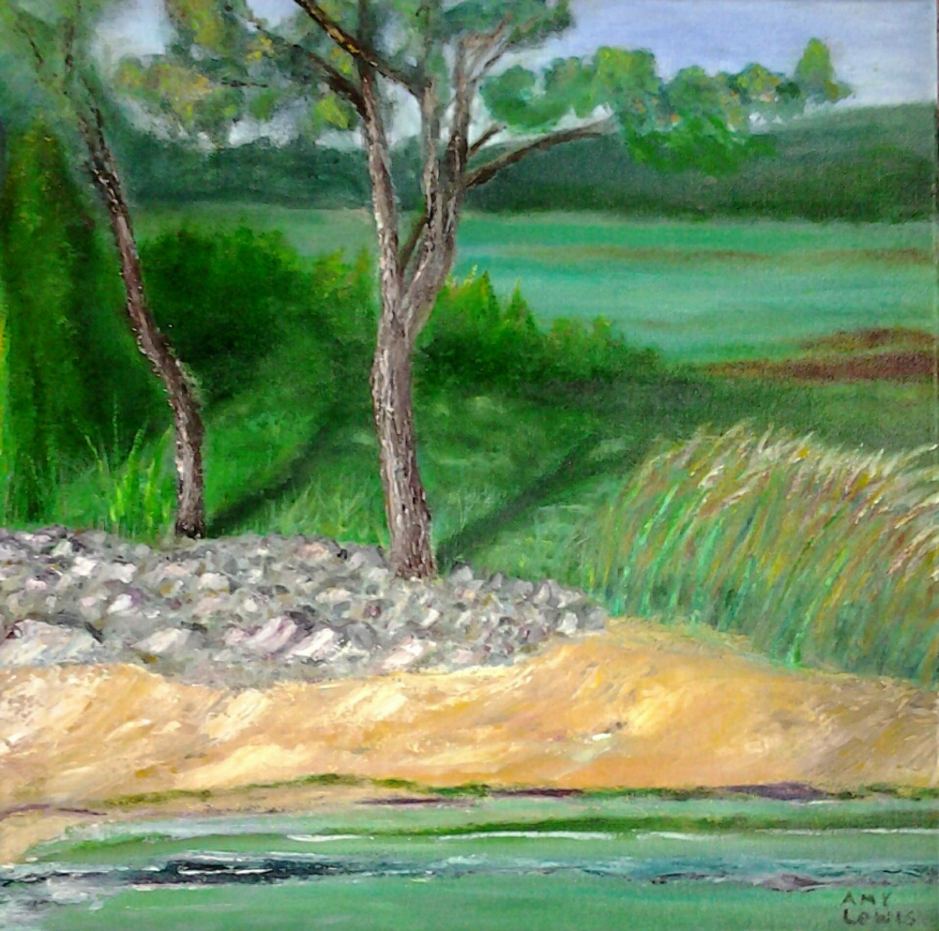 Artwork titled Twin Trees on Beach